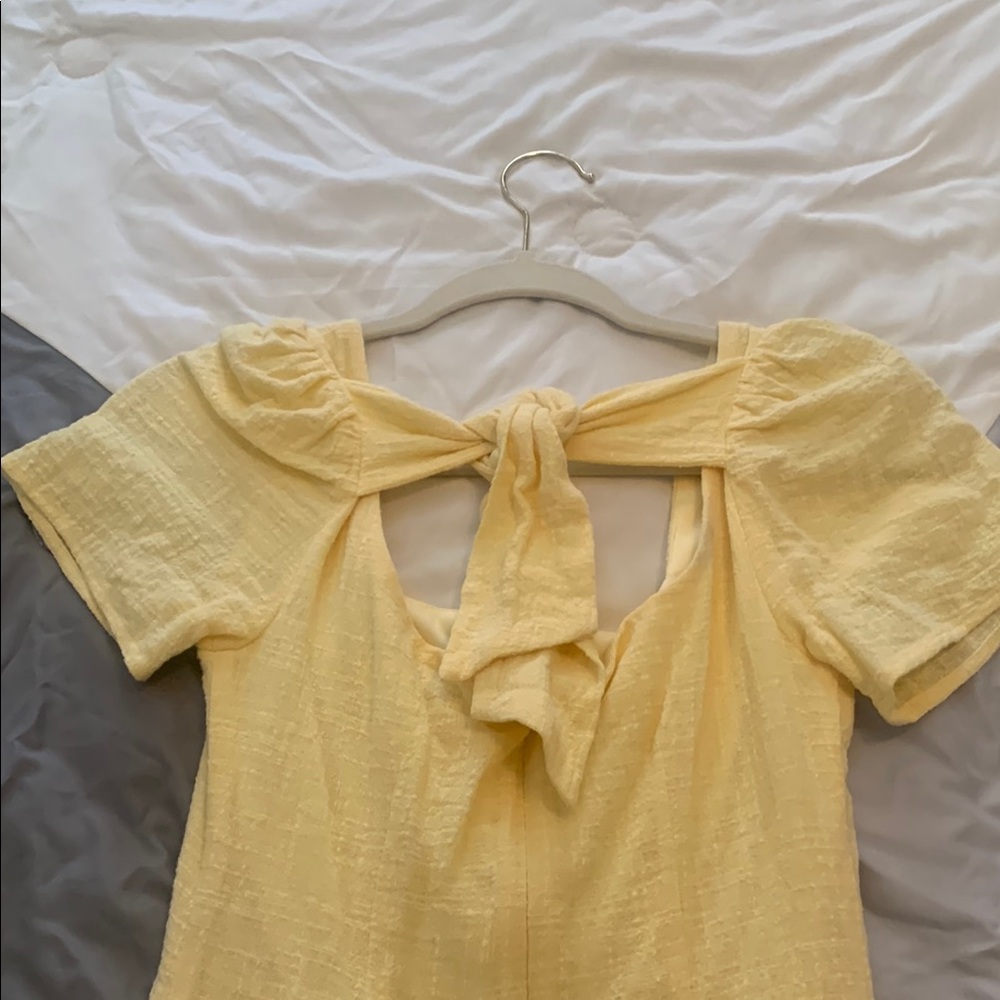 Yellow Ruffle Hem Dress - Picture 3 of 4